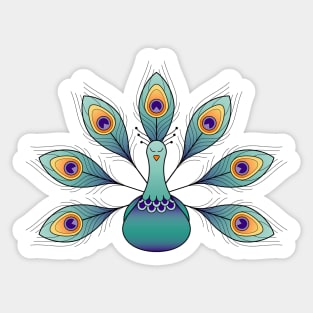 Peacock Sticker